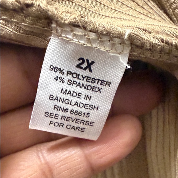 Splash Ribbed Open-Front Cardigan in Tan - Picture 5 of 5